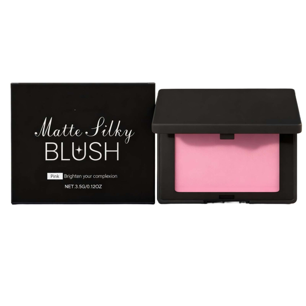 Matte Silk Blush Long Lasting Wear and Blending Peach Apricot Shade for Versatile Contouring and Highlighting in One Multi Purpose
