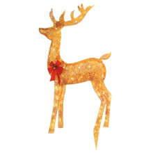 Décorations lumineuses de Noël pour jardin et terrasse, avec rennes et LED à effet lumineux.