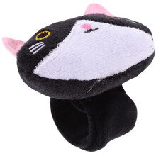 Braccialetto a schiaffo con gatto di peluche, morbido braccialetto da polso, decorazione per feste di compleanno per bambini.