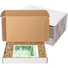 Cutii de expediere 17x11x3" - Pachet de 20 de cutii poștale din carton ondulat alb pentru afaceri mici - Consumabile de ambalare pentru pliante de