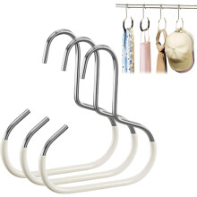 2026 Nouveaux cintres en acier durable, organisateur antidérapant en acier inoxydable pour foulards et chapeaux – Compatible avec le rangement de