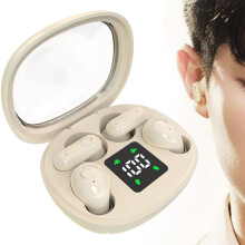 Niriyo 2er-Pack hautfarbene Bluetooth-Ohrhörer – Halb-In-Ear, Mikrofon mit Geräuschunterdrückung, geeignet für Sport, Training, Schlaf und