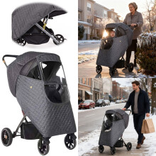 Stroller Weather Shield for Winter Wind and Rain Protection