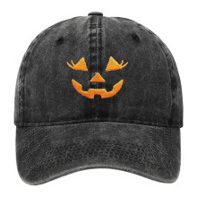 Halloween Jack O'Lantern baseballcaps i bomull med snapback-motiv
