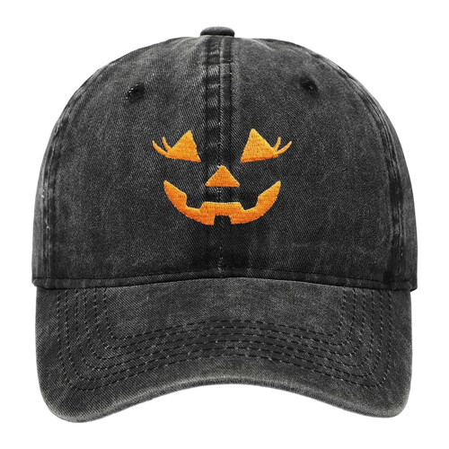 Halloween Jack O'Lantern baseballcaps i bomull med snapback-motiv