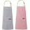 Kitchen Apron Unisex Adjustable with 2 Pockets 2 Pack 1