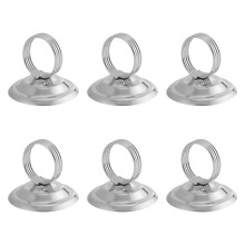 Lot de 6 porte-numéros de table, pinces à photos, porte-noms en acier inoxydable