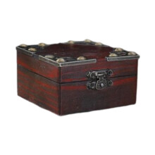 Pirate Treasure Chest Toy Gift Box Wooden Portable