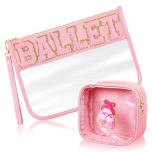 2 Halloween-Kosmetiktaschen – Transparente PVC-Tasche & Geister-Reißverschlusstasche