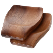 Two-piece wooden kitchen spoon rest