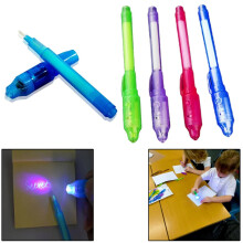 Dreamyjuly 4Pcs Invisible Ink Pens (8mL), Secret Message Markers, Compatible with Light Marker System, Hot Pink