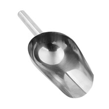 Stainless Steel Ice Scoop - Heavy Duty Metal Scoop for Ice Machine, Kitchen, Bar, Party - Multi-Purpose Food Scoop for Coffee, Popcorn, Candy