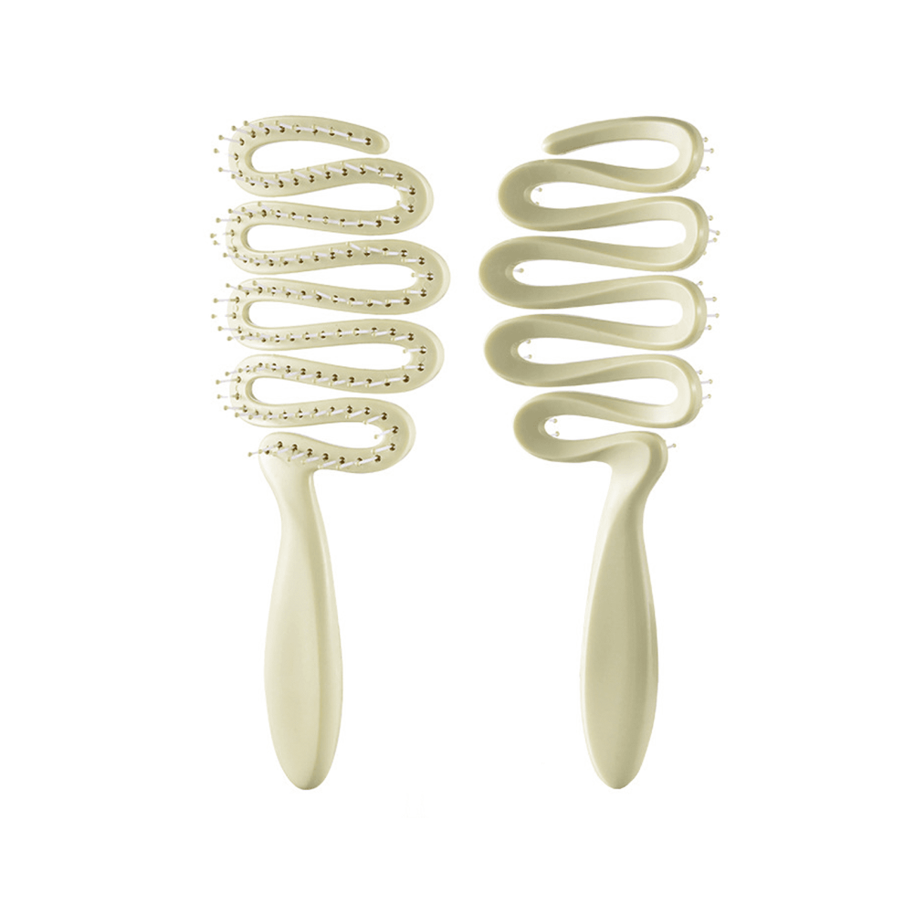 Unisex Textured Hair Volumizers Comb Hollow Out Teeth Reduce Friction Abs Plastic For Fine & Thin Hair Types
