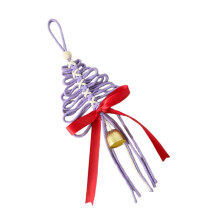 Handwoven Christmas tree pendant light purple
