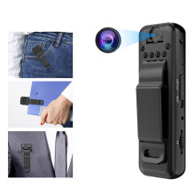 Enregistreur vidéo portable HD avec vision nocturne IR, batterie de 400mAh, noir