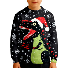 Youth Boys Graphic Print Crewneck Sweatshirt – Soft Fleece Lined Thermal Pullover Top, Warm Casual Winter Wear Style, School Outfit And Holiday Use
