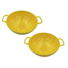 2Pack Small Colander Set 7.5in Mini Colander Plastic Food Strainer With Double Handles For Fruits Vegetables Pasta