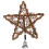 1Pcs Rustic Christmas Star Tree Topper Brown Rattan and Iron for 1