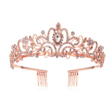 Tiara de cristal com strass para mulheres
