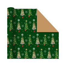 Carta da regalo natalizia per bambini, stile retrò kraft, 19,68x27,55