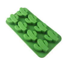 Flexible Silicone Candy Mold Green Cactus Shape Nonstick Safe Baking Mold for Candy and Chocolate