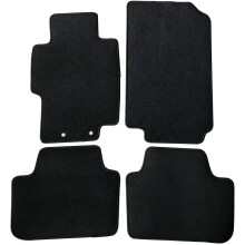 Floor Mats Compatible with 2004-2008 Acura TSX, Black Nylon Front Rear Flooring Protection Interior Carpets 4PC by IKON MOTORSPORTS, 2005 2006 2007