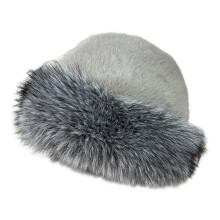 Bucket hat voor dames, grijs, zacht en comfortabel, ideaal voor op reis.
