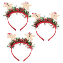 Diadema festiva de pan de jengibre multicolor para Navidad