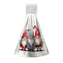 Kerstkeukendoeken met buffelruitpatroon in rood en zwart, gemaakt van microvezel.