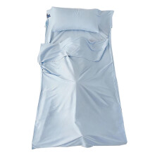 Portable Travel Sleeping Bag Liner for Camping, Hiking, Hotel Stays, Breathable and Skin-Friendly, Suitable for All Seasons Light Blue