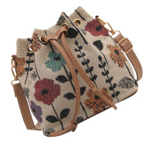 Damen-Umhängetasche im Ethno-Stil, modische Schultertasche mit Kordelzug, Messenger Bag für Damen, Einkaufstasche, Date-Tasche