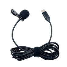 USB C Lapel Mic Type C Clip On Mic Omnidirectional USB C Microphone Enhanced Sound Quality for Content Creation