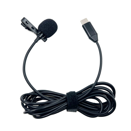 USB-C reversmicrofoon, Type-C clipmicrofoon, omnidirectionele USB-C microfoon met verbeterde geluidskwaliteit voor contentcreatie.