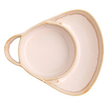Home Decor Soup and Sandwich Plate Combo Ceramic Soup and Sandwich Plate with Handle Retro Stoneware Bowls & Side Bowls Easy to Clean for Breakfast