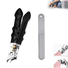 Hochleistungs-Zehennagelknipser aus Edelstahl mit breitem Maul und ergonomischem, langem Griff – geeignet für dicke Zehennägel.