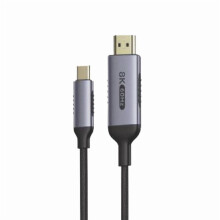 Câble USB-C vers HDMI compatible avec iPhone 15/16, iPad et MacBook. Haute résolution 4K à 60 Hz. Prise en charge HDR dynamique. Images nettes.