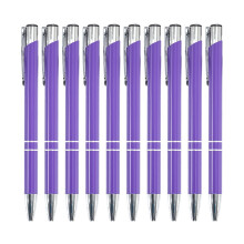 Lot de 10 stylos à bille rétractables de 1 mm, stylos pour journal intime, stylos en métal pour une écriture fluide, fournitures de papeterie