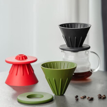 Ensemble de 3 filtres à café pliables en silicone pour l'extérieur - Matériau de qualité alimentaire