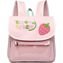 Stil japonez femei Kawaii căpșuni rucsac dulce Preppy căpșuni brodate geantă laptop rucsac pentru uz zilnic