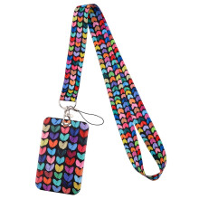 Heart-shaped lanyard for ID badges and keys, 1 piece