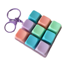Klawiatura Fidget Brelok 9Key Klikacz Sensoryczna Zabawka Przenośna PVC Biuro Dom Prezent dla Nastolatków Dorosłych