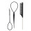 Ensemble de 3 outils pour queue de rat : peigne à queue de rat, peignes de coiffage et peignes à crêper 1
