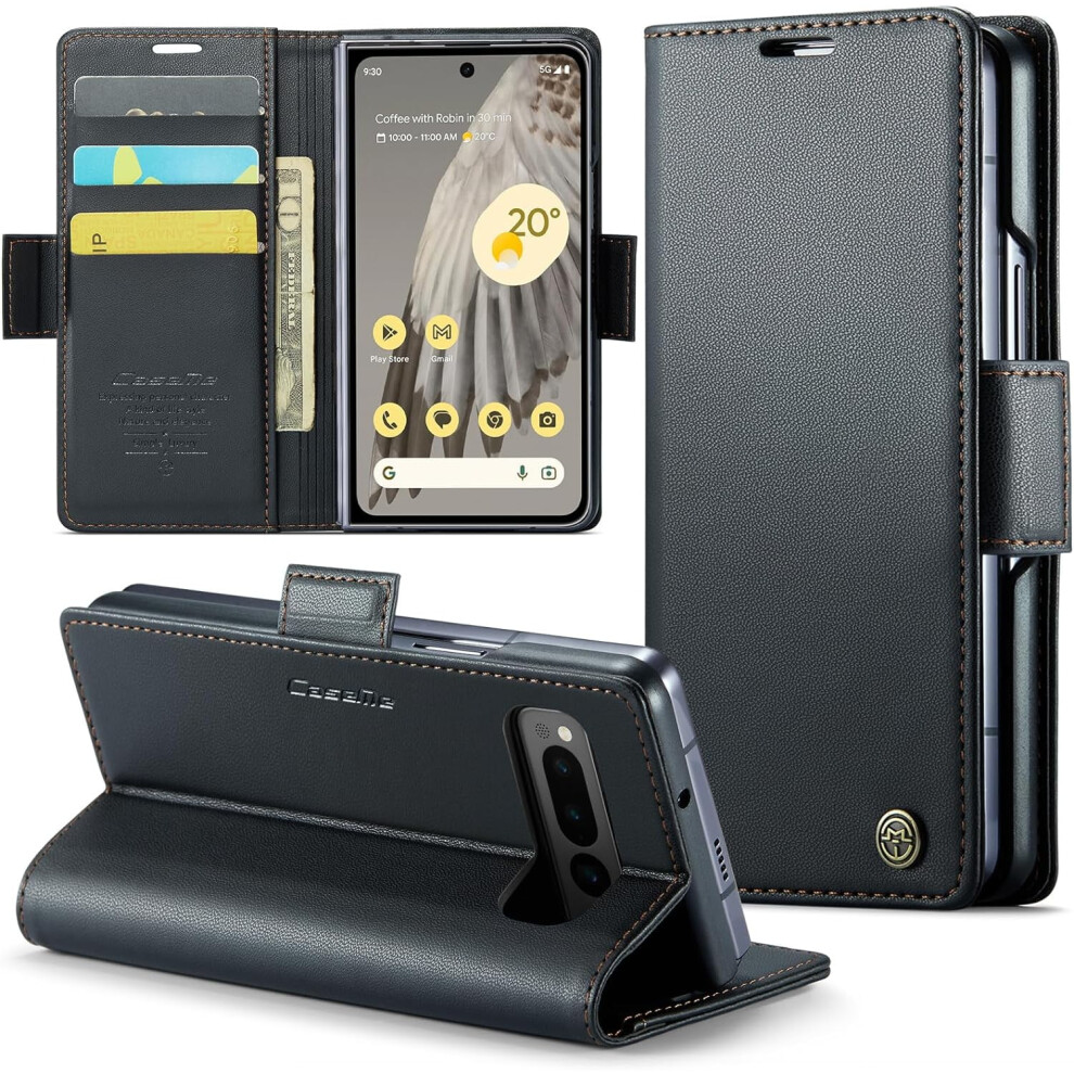 Flip Case For Google Pixel Fold, Leather Wallet Case With Card Slot, Kickstand & Magnetic Closure Â Compatible With Google Pixel Fold 7.6" (2023, 9402001237149