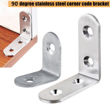 10Pcs Stainless Steel L Brackets for Wood/Metal, Right Angle Corner Braces for Furniture, Chair, Drawer, Cabinet – with Screws, Compatible with DIY
