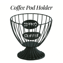 Large Capacity Coffee Pod Holder for Nespresso & Keurig | Iron Metal Organizer with Scratch-Resistant Base | Holds Capsules, Food & Creamers |