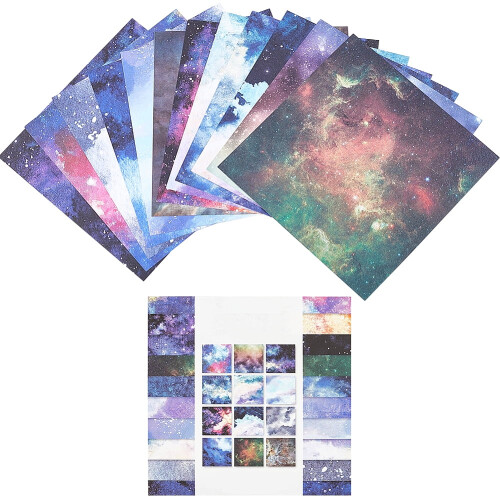 24Sheets12Styles Sky Μπλοκάκια Χαρτί Scrapbook για DIY Άλμπουμ Scrapbooking Ευχετήρια Κάρτα Φόντο