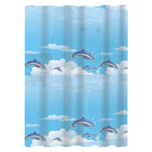 Rideau de douche à motifs de dauphins pour une touche de fraîcheur et une protection contre l'eau, 120 x 180 pouces