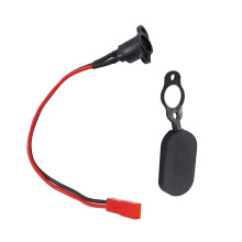Electric Scooter Charging Port Wire with Waterproof Cover Silicone Sleeve Charging Port Electric Scooter Accessories
