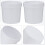 5St Wit Plastic Emmer Met Deksel, Draagbare Water- En Opslagemmer 6