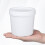 5St Wit Plastic Emmer Met Deksel, Draagbare Water- En Opslagemmer 7